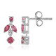 Brazilian Pink Tourmaline Silver Earrings