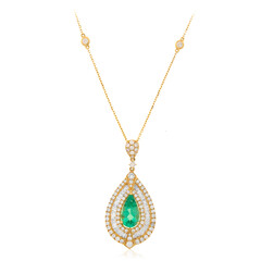 18K Colombian Emerald Gold Necklace (CIRARI)