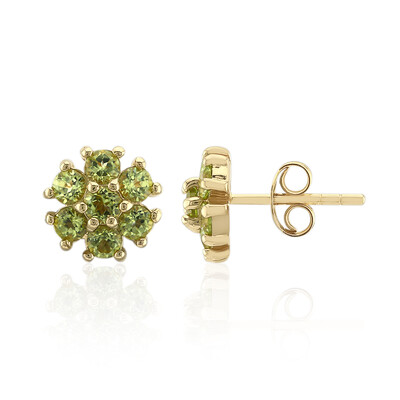 Burmese Peridot Silver Earrings