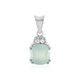 Aqua Chalcedony Silver Pendant