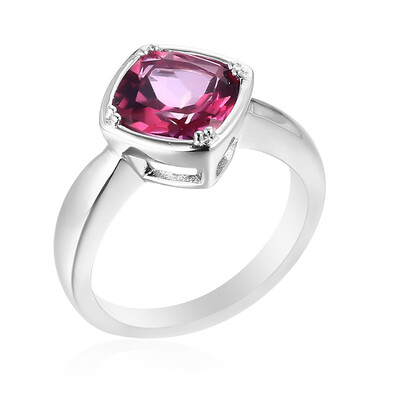 Pink Topaz Silver Ring