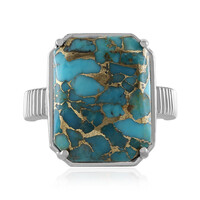 Mojave Blue Copper Turquoise Silver Ring (Faszination Türkis)