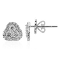 18K VVS1 (G) Diamond Gold Earrings