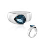 London Blue Topaz Silver Ring (de Melo)