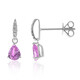 14K Pink Sapphire Gold Earrings (CIRARI)