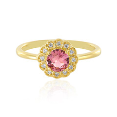 Pink Tourmaline Silver Ring