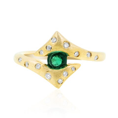 9K Muzo Colombian Emerald Gold Ring (de Melo)