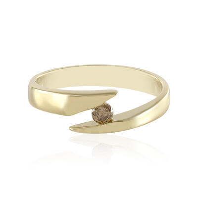 9K I3 Champagne Diamond Gold Ring (de Melo)