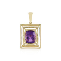 9K Uruguayan Amethyst Gold Pendant (Ornaments by de Melo)