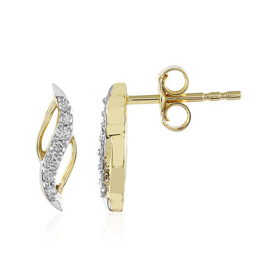 9K Flawless (F) Diamond Gold Earrings (LUCENT DIAMONDS)