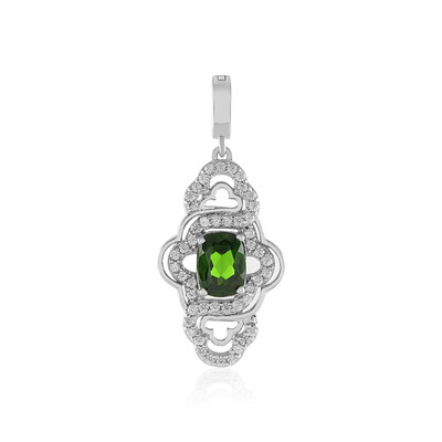 Russian Diopside Silver Pendant