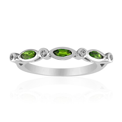 Russian Diopside Silver Ring