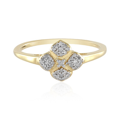 I2 (I) Diamond Silver Ring