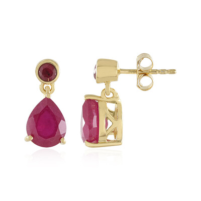 Madagascar Ruby Silver Earrings