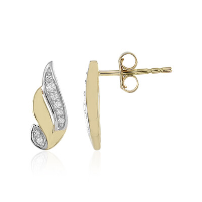 9K Flawless (F) Diamond Gold Earrings (LUCENT DIAMONDS)