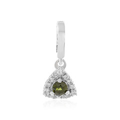 Ceylon Green Zircon Silver Pendant