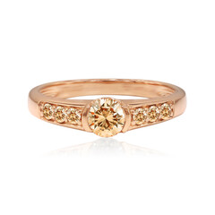 9K SI1 Argyle Rose De France Diamond Gold Ring