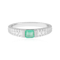 Russian Emerald Silver Ring