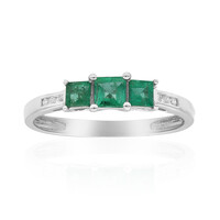 10K AAA Zambian Emerald Gold Ring