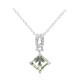 Green Amethyst Silver Necklace