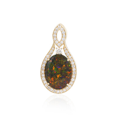 14K Andamooka matrix opal Gold Pendant (AMAYANI)