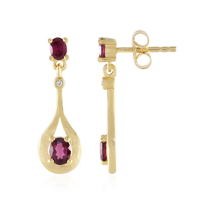 Rhodolite Silver Earrings