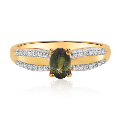 9K Teal Queensland Sapphire Gold Ring (Mark Tremonti)