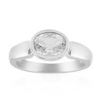 Herkimer Diamond Quartz Silver Ring (Pallanova)