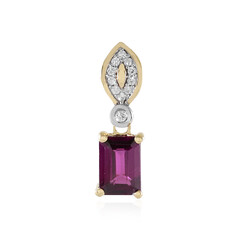 18K Magenta Garnet Gold Pendant