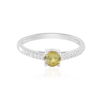 Unheated Yellow Tanzanite Silver Ring