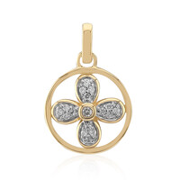 9K SI1 (G) Diamond Gold Pendant