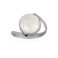 Bihar rainbow moonstone Silver Ring