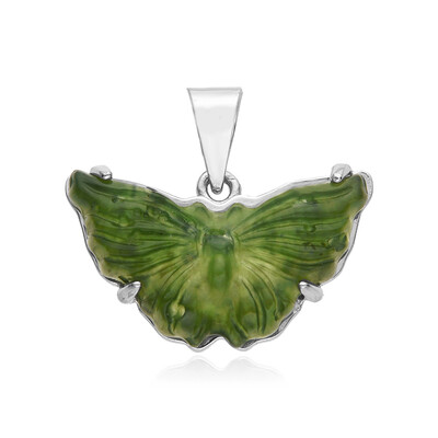 Nephrite Silver Pendant