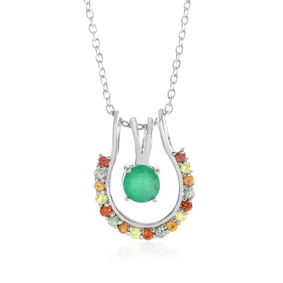 Socoto Emerald Silver Necklace