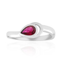 Rubellite Silver Ring