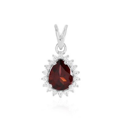 Mozambique Garnet Silver Pendant