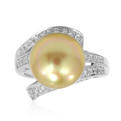 Kabira Golden South Sea Pearl Silver Ring (TPC)