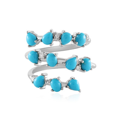 Sleeping Beauty Turquoise Silver Ring (Faszination Türkis)