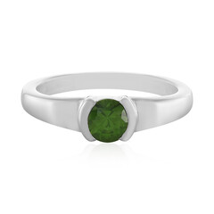 Ceylon Green Zircon Silver Ring