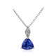 10K AAA Tanzanite Gold Necklace