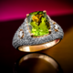 14K Kashmir Peridot Gold Ring (SUHANA)