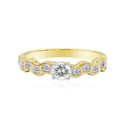 18K IF (D) Diamond Gold Ring (Annette)