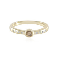 9K SI2 Champagne Diamond Gold Ring