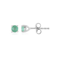 Colombian Emerald Silver Earrings