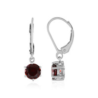 Mozambique Garnet Silver Earrings