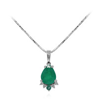 14K AAA Zambian Emerald Gold Necklace (CIRARI)