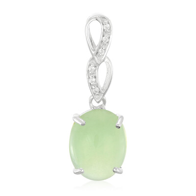 Imperial Chrysoprase Silver Pendant