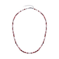 Red Andesine Silver Necklace