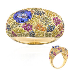 14K AAA Tanzanite Gold Ring (de Melo)