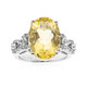 Yellow Fluorite Silver Ring